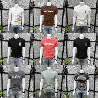 China High Quality Men's Popular T-shirt Casual 100% Cotton Anti-Wrinkle Classic T-shirt Summer Short Sleeve Custom Made T-shirt for sale