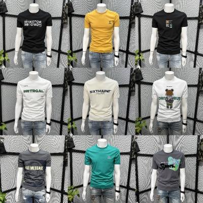 China Anti-wrinkle Mens High Quality 95% Cotton 5% Elasticity Customized Slim Logo T-Shirt for sale