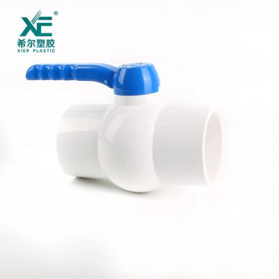 China Other Factory Price PVC Compact Ball Valve With Blue Long Handle for sale