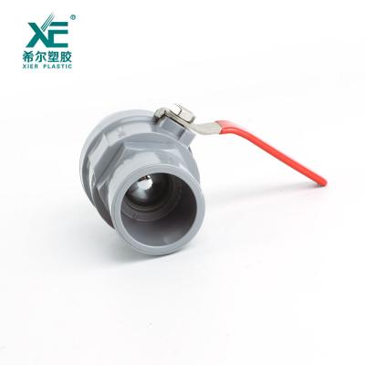 China Other Factory Direct Red Stainless Steel Handle PVC Ball Valve for sale