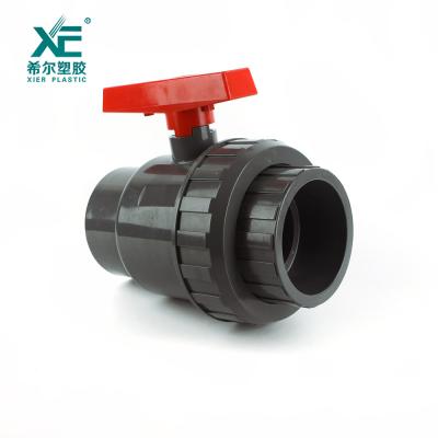 China Professional Plastic Swimming Pool Irrigation PVC Unions Plastic Single Ball Valve Agricultural Equipment Newest Design for sale