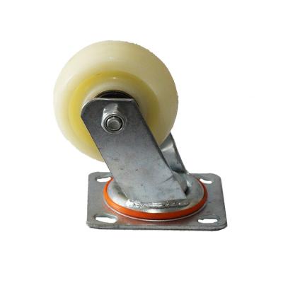 China Contemporary Medium Duty Load Capacity Yellow Nylon Caster Wheels for sale