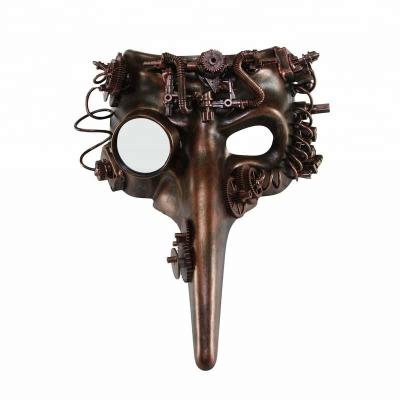 China Metal/Plastic The Plague Doctor Victorian Steampunk Bauta Full Face Masquerade Mask for sale