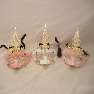 China Venetian Masquerade Mask Metal Shining Rhinestone Party Evening Prom Venetian Mask Pretty for sale