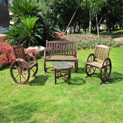 China Solid Wood Picnic Table Style Outdoor Dining Set With Wooden Banquettes Garden Table Bench And Chair Dining Set Outdoor Patio for sale