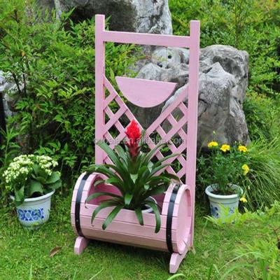 China Tall wooden garden planters, wooden planter box, decorative tall trellis planter box for sale