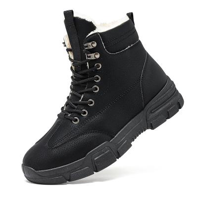 China 2021 New Style Durable Plush Men Winter Boots Martin Boots Leather Boots Man for sale