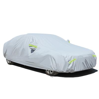 China Business Full Auto Oxford Cloth Breathable Stretchable Black Vehicle Cover Folding Car Cover for sale