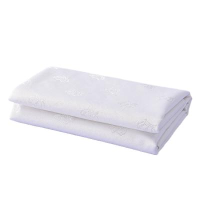 China Breathable Custom Fabric Soft Plain White Polyester Roll Jacquard Ticking Fabric For Mattress for sale