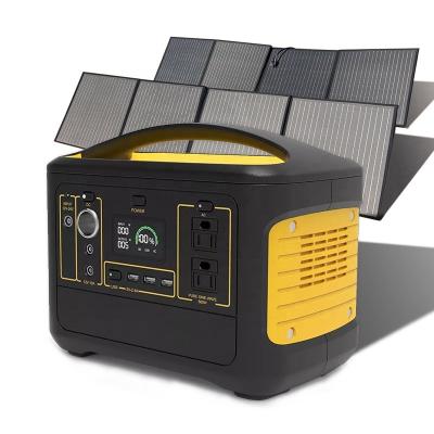 China Home Storage Systems Factory Price 500w Power Station Wireless Charging Portable Power Station Outdoor Solar Charging Station for sale