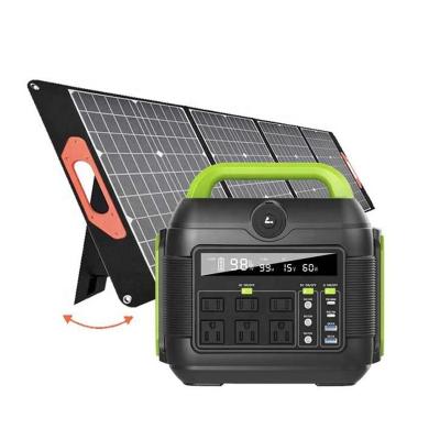 China Wireless Charging Power Station 300W LifePo4 500W Battery Pack Portable Solar Power Station With Lithium Battery for sale