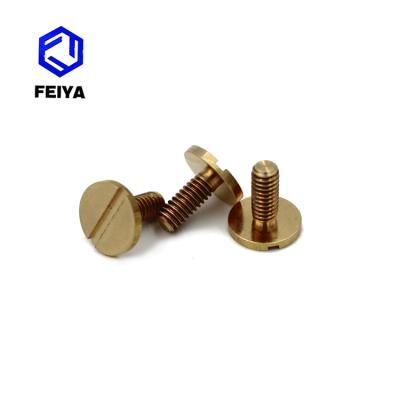 China Stainless Steel Brass Carbon Steel Customized Brass Flat Head Slotted Shoulder Screw In China for sale