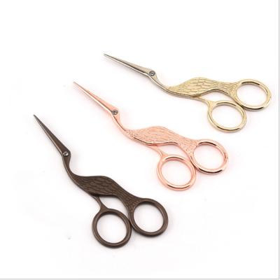 China Retro Embroidery Hot Sale Craft Crane Shape Scissors for sale