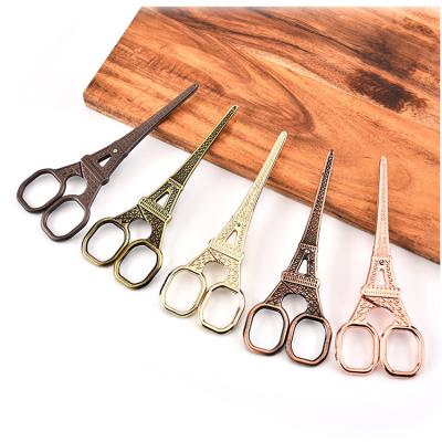 China Craft Best-selling Retro Mini Vintage Scissors Stainless Steel Embroidery Eiffel Tower Vintage Embroidery Sewing Scissors for sale