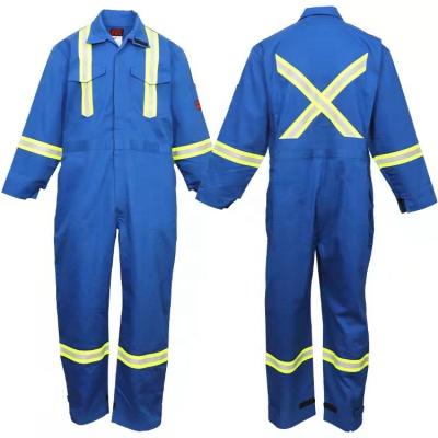 China Factory Support Workwear Welding Flame Retardant Industrial Mechanics Oil Resistant FR Flame Retardant Working Work Coveralls for sale