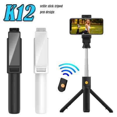 China Selfie Stick K12 Series Portable Radio Remote Control With Selfie Stick Booster Lightweight Portable Tripod for sale