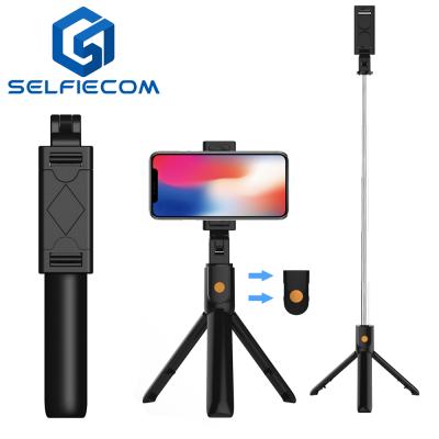 China Fashional Selfie Mini Stick Selfie Stick Tripod K07 Extendable Stick Tripod With Detachable Exterior For Phones Selfie Smart Phone Holder for sale