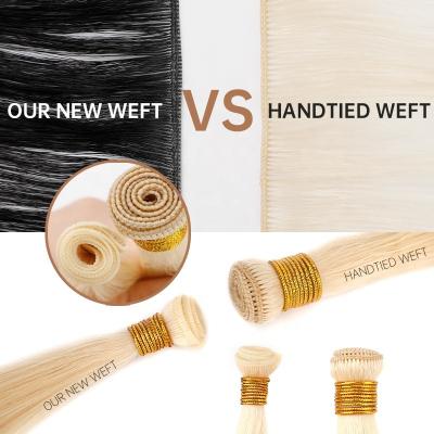 China thin & 2022 light manufacturing factories good quality new weft Genie Trend Replace hair weft to hand thick end genie tied weft weft for sale