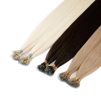 China natural & Finest Quality 100% Real Healthy Hair Color Ring Brown Nano Bead Hair Extension Loop Nano Rings European Nano Tip Hair Extension for sale