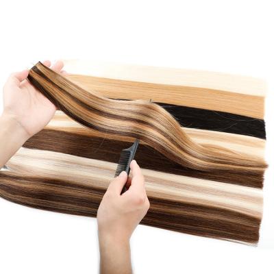 China LeShine Wave Tape Weft Hair Silky Straight Russian Balayage Skin, Tape-ins 100% Remy, Custom Double Drawn Hair Extension Ombre Tape In Hair for sale