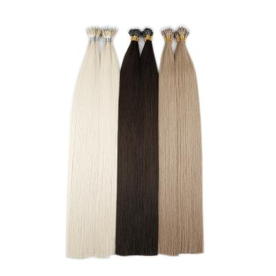 China natural & healthy & LeShinehair Soft Double Pulled Russian Remy Nano Ring Human Hair Keratin Hair Extension for sale