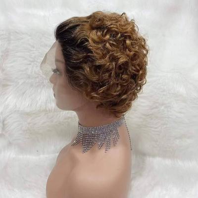 China Peruvian Full 1B Wig 27 Color 13X4X1 Ombre Lace Hair Straight 99J Transparent Curly Wigs 13X4X1 Tpart Lace Front Wig Pixie Cut Janet Hair Short for sale