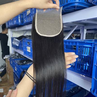 China 100% Swiss Transparent Lace Closure Brazillian Bundle Hair Bundles With Hd Cheap Lace Closure 4X4 Straight And Headbands Rate 12A Magnetic Closure Gift Box for sale