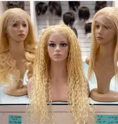 China Deep Wave Body Wave 613 Lace Front Brazilian Virgin Hair 100% Transparent Hair Extension Wigs For Black Women for sale