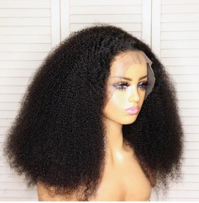 China Wholesale Color Wave 4x4 13x4 13x6 Afro Silky Straight Kinky Curly Transparent Headband 100% Virgin Hair Natural Black Hair Wigs for sale