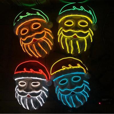 China Glowing Line Night Party Face Mask, LED Santa Party Mask Christmas Party Breathable Fashion Mask for sale