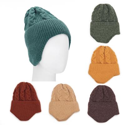 China COMMON Collection Beanie Hat Winter Ear Warmer Knitted Hat, Twist Winter Hats for sale