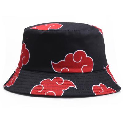 China Japanese Art Cartoon Print Cloud Fisherman Women's Basin Hat COMMON Outdoor Bucket Hat Men's Sunscreen Hat for sale