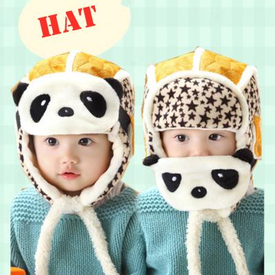 China JOINT Cute Winter Hat With Face Masking 1-3 Years Old Kids Funny Winter Hats for sale