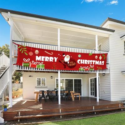 China Decorate Atmosphere Holiday Party Banner Decoration New Christmas Hanging Ornaments Layout Banner for sale