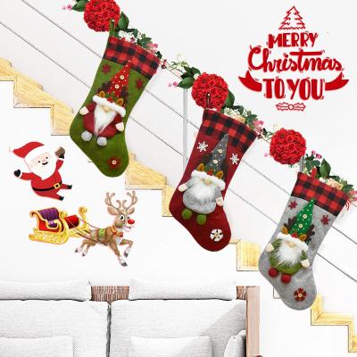 China Decorate Christmas Stocking Hanging Children's Christmas Gift Bag 2021 for sale