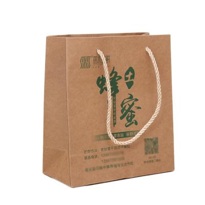 China Recycled Materials Customized Universal Boxed Honey Gift Packaging Kraft Paper Bag for sale