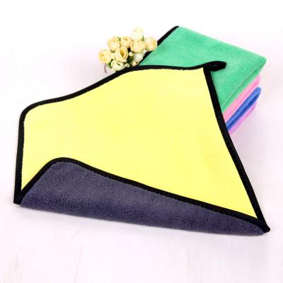 China Custom Car Micro Viable Fiber Factory Price Drying Roll Double Sided Logo Detailing Two-Sided Thickening Strong Water Absorption Dying Towel for sale