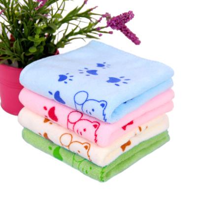 China Factory Wholesale Child Safe Cartoon Kids Microfiber Soft Towels for sale