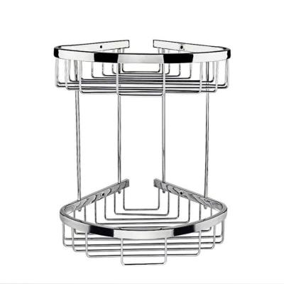 China Modern High Quality Line Bathroom Shampoo Storage Rack Shower Room SUS304 Stainless Steel Corner Rack for sale