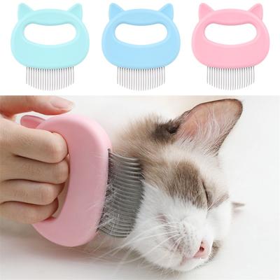 China New Viable Pet Cat Dog Massage Combs Grooming ABS Hair Removal Shell Needle Comb Animal Cleaning Comb 1 Pcs Pet Supplies for sale