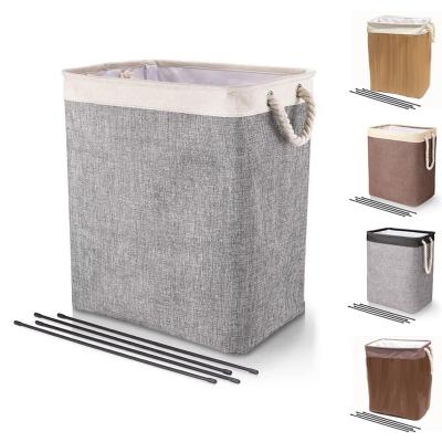 China Large Capacity Modern Foldable Dirty Clothes Hamper Baskets Bin Laundry Bags With Handle for sale