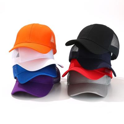 China Customized COMMON Hot Selling Breathable Embroidery Summer Gorra Hat White Volume Structured With Mesh Trucker Baseball Cap for sale