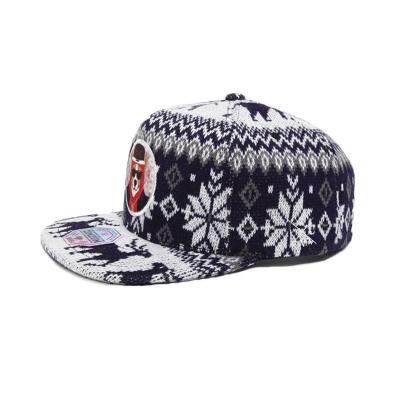 China JOINT Jacquard Knitted Fabric Custom Design Mens Snapback Cap & Baseball Hat Cap / With Embroidery Logo for sale