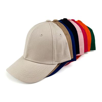 China COMMON Kids Fashion 100 Cotton Summer Spring Solid Color 6 Panels Single White Sun Proof Travel Outdoor Kids Baseball Cap Hat for sale