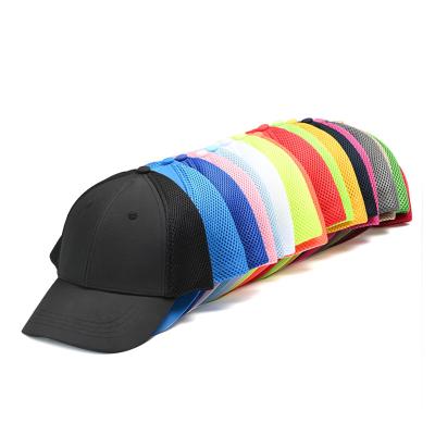 China Common Good Quality Plain Lady Trucker Baseball Cap 6 Panel Custom Embroidered Logo Man Summer Breathable Mesh Baseball Cap for sale