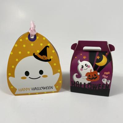 China Recyclable Cute Creative Halloween Candy Box Packaging Small Ghost Pumpkin Gift Box for sale