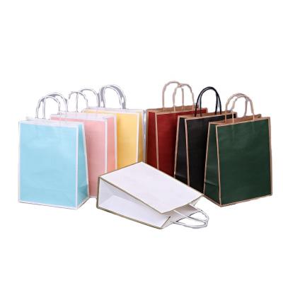 China Wholesale Custom Manufacturer Recyclable With Handle Logo Printed Paper Food Packaging Bag Shopping Clothing Gift Packaging for sale