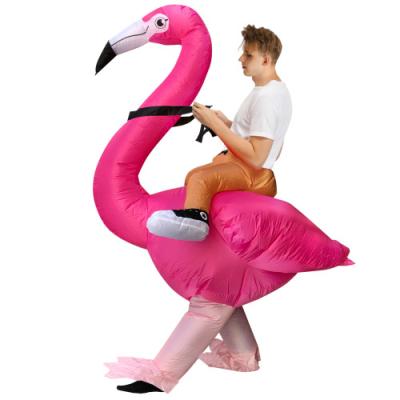 China Wholesale Casual Kids Adult Role Playing Flamingo Mascot Inflatable Costume Cute Cartoon Character Mascot Costumes for sale