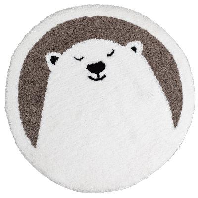 China Fashion Washable Cartoon Cute Bath Mats Children's Room Round Rug Cover Tufted Bath Mat for sale