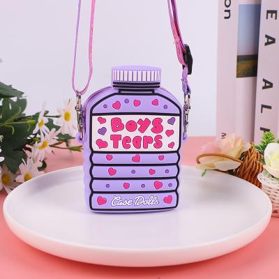 China Other Cute Coin Purse Popsicle Water Bottle Phone Shape Silicone Backpack Bag Celebrity Silicone Bag Baby Shoulder Cross - Body Bags for sale